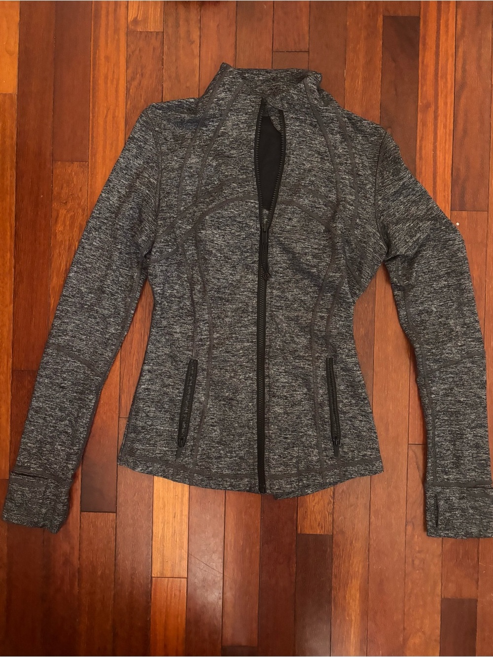 lululemon athletica Heathered Charcoal Zip-Up Define Jacket